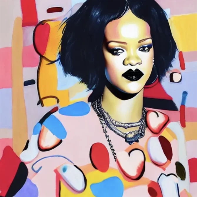 Rihanna in the style of George Condo     63